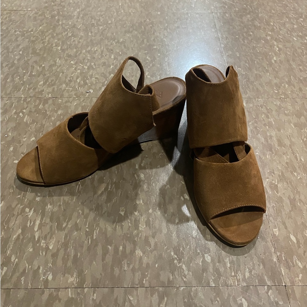 Able Suede Ankle Wrap Wedge